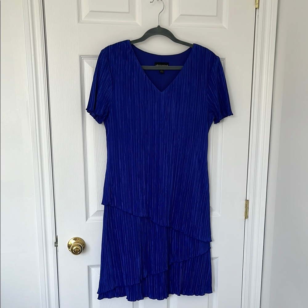 Blue Ribbed Dress